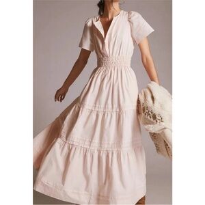 Anthropologie Blush Maxi Dress